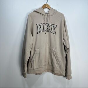 Vintage Nike Beige Center Swoosh Hoodie